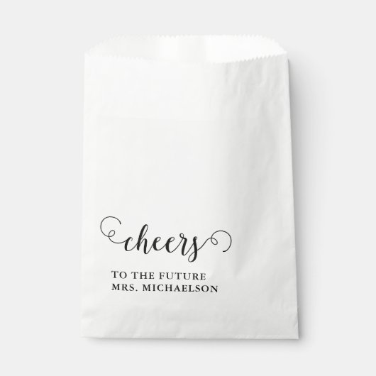 Proost bruid op bruiloft bedankzakje (Voorkant)