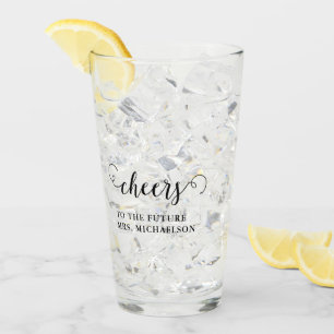 Proost bruid op bruiloft glas