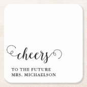 Proost bruid op bruiloft kartonnen onderzetters (Voorkant)