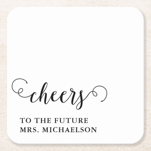 Proost bruid op bruiloft kartonnen onderzetters (Voorkant)