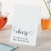 Proost bruid op bruiloft reclamebord met voetstuk (Insitu)