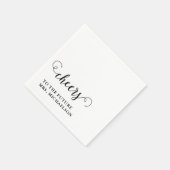 Proost bruid op bruiloft servet (Hoek)