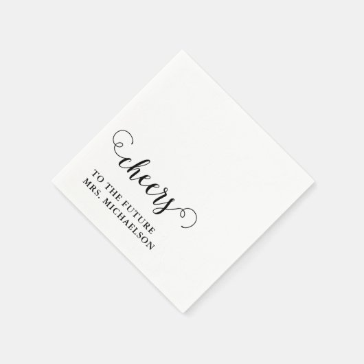 Proost bruid op bruiloft servet (Hoek)