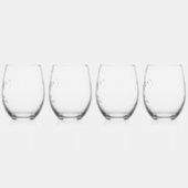 Proost bruid op bruiloft wijnglas zonder voet (Links)