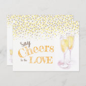 Proost bruidsbeurs wijn champagne proeverij briefkaart (Voorkant / Achterkant)