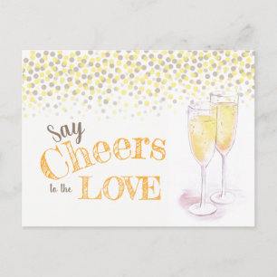 Proost bruidsfeest wijn champagne proeverij briefkaart