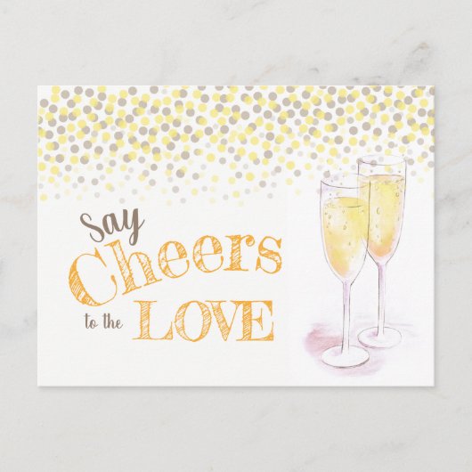 Proost bruidsfeest wijn champagne proeverij briefkaart (Voorkant)