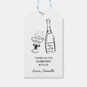 Proost Brunch en Bubbly Bedankt Label Cadeaulabel (Voorkant)