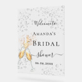 Proost bubbly brunch Vrijgezellenfeest welkom Acryl Bord (Hoek)