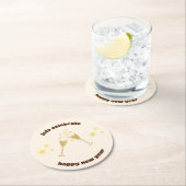 Proost champagneglazen Nieuwjaarsboodschap Ronde Kartonnen Onderzetter (Insitu)