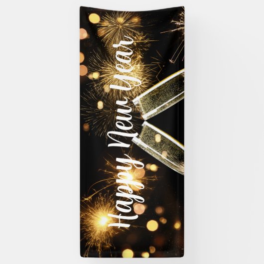 Proost Champagneglazen Spandoek (Verticaal)