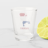 Proost Cheers op de Nederlandse vlag Shot Glas (Achterkant)