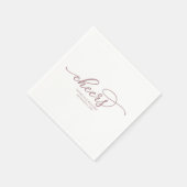 Proost - Chic Roze Gouden Script Bruiloft Servette Servet (Hoek)