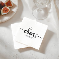 Proost - Chic Zwart en Wit Calligrafie Huwelijk