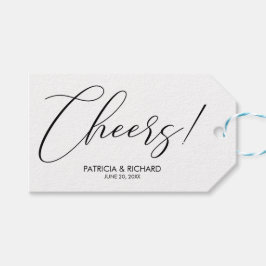 Proost Chique Script Lettering Wedding Favors Labe Cadeaulabel