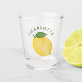 Proost Citrus Citrus Geel Zomer Monogram Shot Glas (Voorkant)