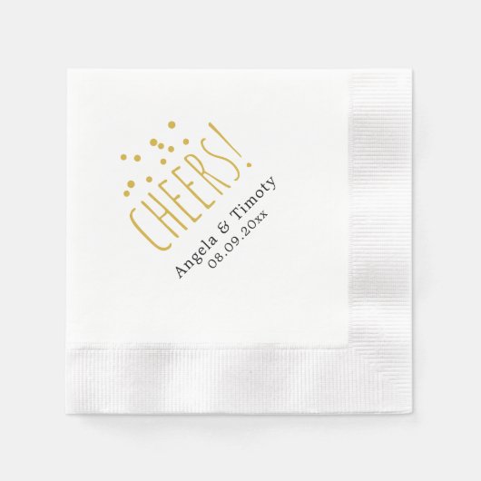 Proost confetti bruiloft servet (Voorkant)
