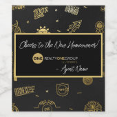 Proost de nieuwe huiseigenaar! Etiketten wijn/kaar (Enkel label)