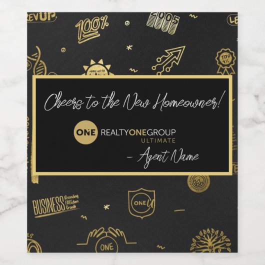 Proost de nieuwe huiseigenaar! Etiketten wijn/kaar (Enkel label)