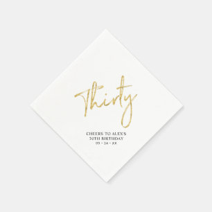 Proost Dertig   Moderne Volwassen 30e Verjaardagsf Servet