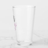 Proost dertig verjaardagstaart zwarte krabbel hand glas (Links)