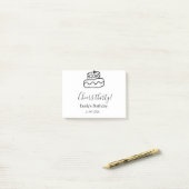 Proost dertig verjaardagstaart zwarte krabbel hand post-it® notes (Op bureau)