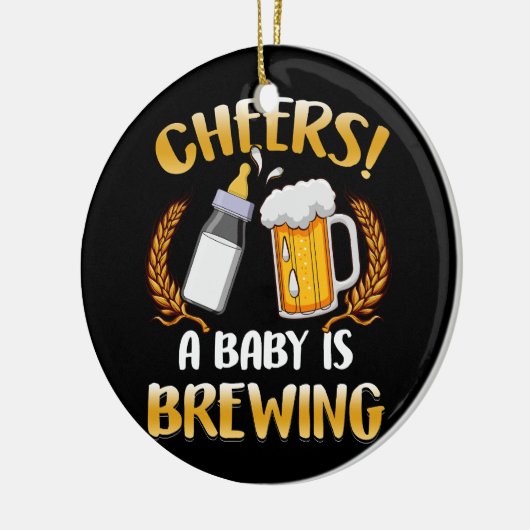 Proost Een Baby brouwt een Drink bierfeest Keramisch Ornament (Links)