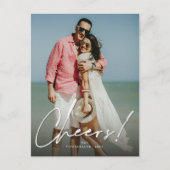 Proost Eenvoudig script moderne vakantie foto kers Feestdagenkaart (Voorkant)