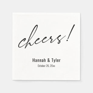 Proost! Eenvoudige, Elegante Trouwtypografie Servet