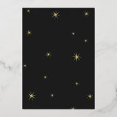 Proost Eenvoudige Script Calligrafie Nieuwjaars Fo Folie Feestdagenkaart (Achterkant)