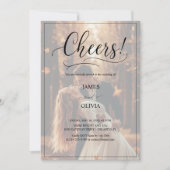 Proost Elegant 2 foto Romantische bos bruiloft Kaart (Voorkant)