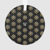 Proost Elegant Goud Sneeuwvlok Vakantiefoto Ornament (achterkant)