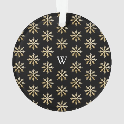 Proost Elegant Goud Sneeuwvlok Vakantiefoto Ornament (achterkant)