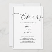 Proost Elegante Minimalistische Eenvoudige Huwelij Kaart (Voorkant)