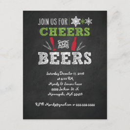 Proost en ambachtelijk bier Holiday Party Invitati Kaart