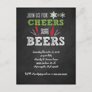 Proost en ambachtelijk bier Holiday Party Invitati Kaart