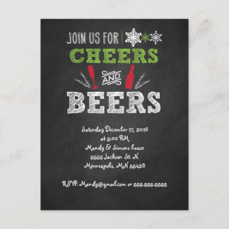 Proost en ambachtelijk bier Holiday Party Invitati Kaart