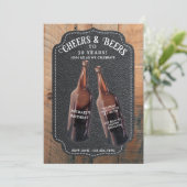 Proost en Bier 30e Bier Verjaardagsfeestje Kaart (Staand voorkant)