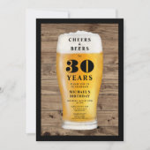 Proost En Bier 30e Verjaardag Kaart (Voorkant)