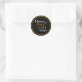 Proost en Bier 40 Jaar Modern Design Ronde Sticker (Tas)