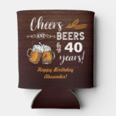 Proost en bier 40e verjaardag blikjeskoeler (Achterkant)