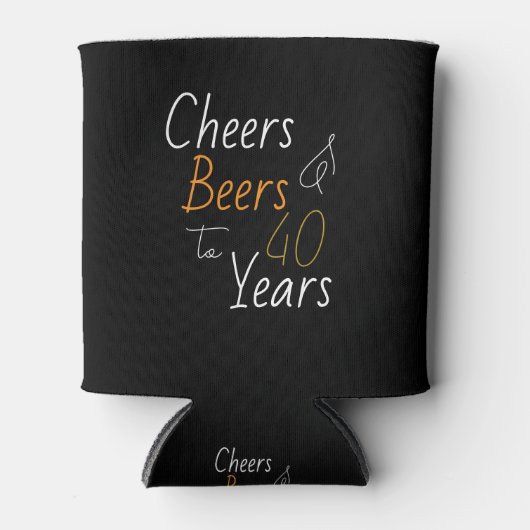 Proost en bier 40e verjaardag blikjeskoeler (Voorkant)