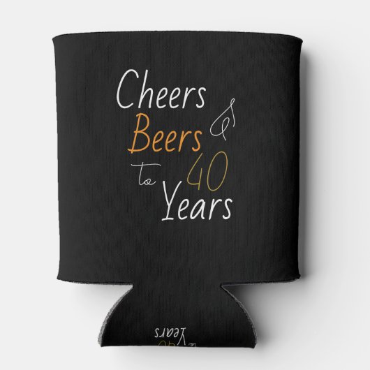 Proost en bier 40e verjaardag blikjeskoeler (Achterkant)