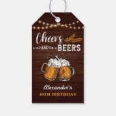 Proost en bier 40e verjaardag cadeaulabel (Achterkant)
