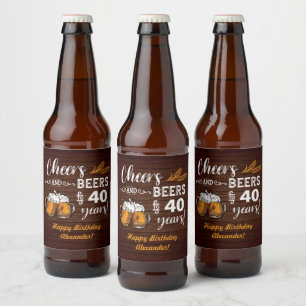 Proost en bier 40e verjaardag etiket
