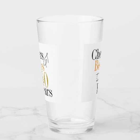 Proost en bier 40e verjaardag glas (Rechts)
