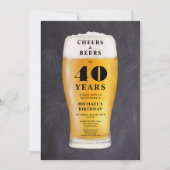 Proost En Bier 40e Verjaardag Kaart (Voorkant)