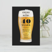 Proost En Bier 40e Verjaardag Kaart (Staand voorkant)
