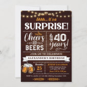 Proost en bier 40e verjaardag kaart (Voorkant)