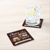 Proost en bier 40e verjaardag kartonnen onderzetters (Insitu)